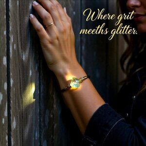 Minimalist Leather + Crystal Bracelet! 6.5" Wrist ~ Stylish Controversial Trendy